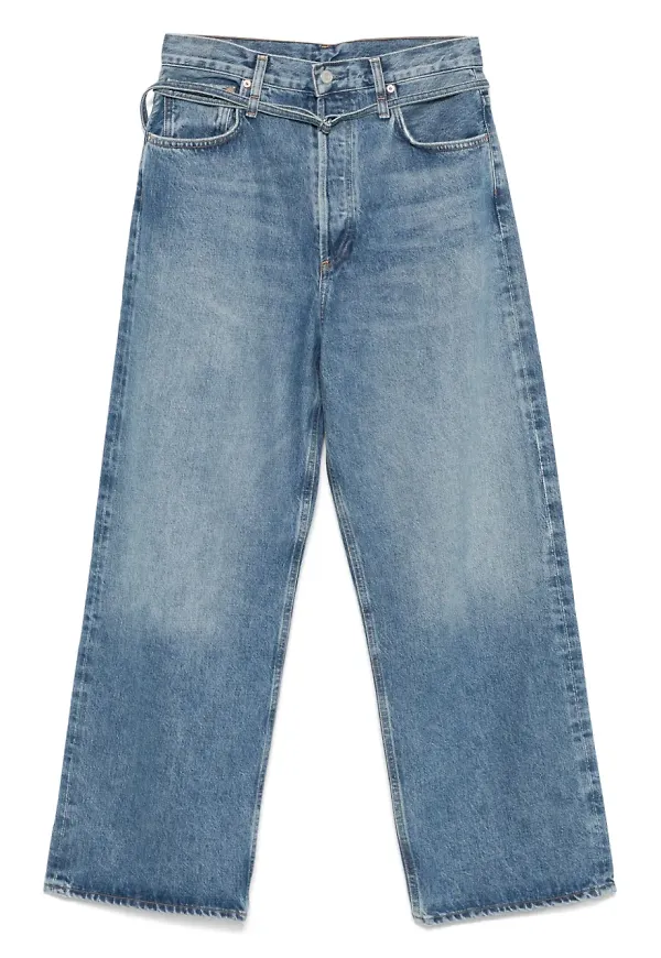 AGOLDE jeans med hög midja - Blå