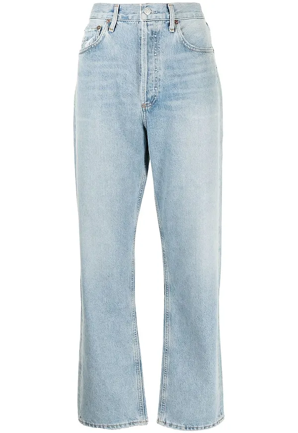 AGOLDE straight-jeans med hög midja - Blå