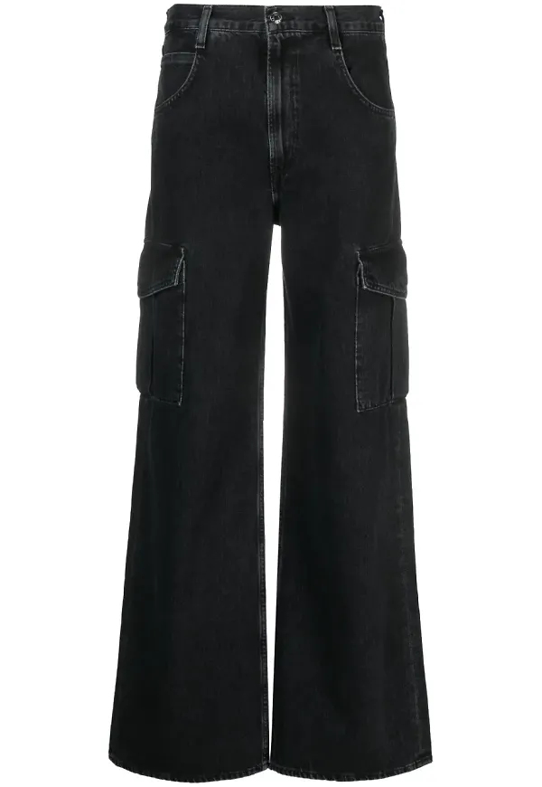 AGOLDE wide leg-jeans - Svart
