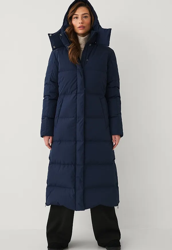 Áhkká - Dunkappa Down Coat Parka W - Blå