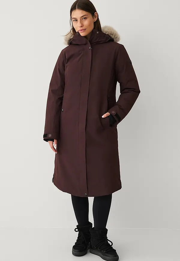 Áhkká - Dunparkas Down Parka Polar W - Brun