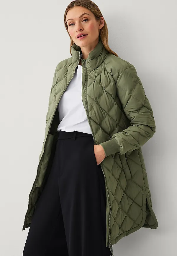 Áhkká - Jacka Quilted Long Padded Jacket - Grön