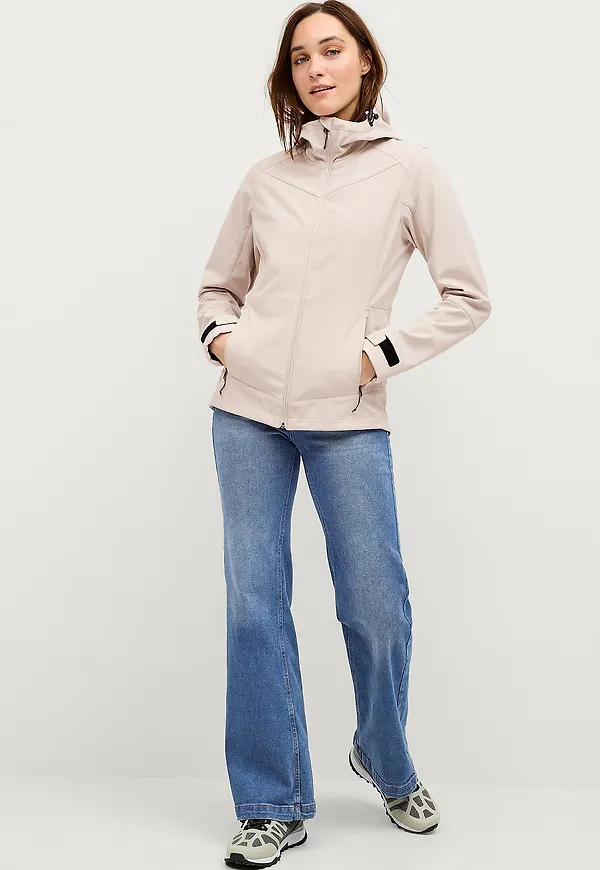Áhkká - Jacka Softshell Jacket With Hood - Beige