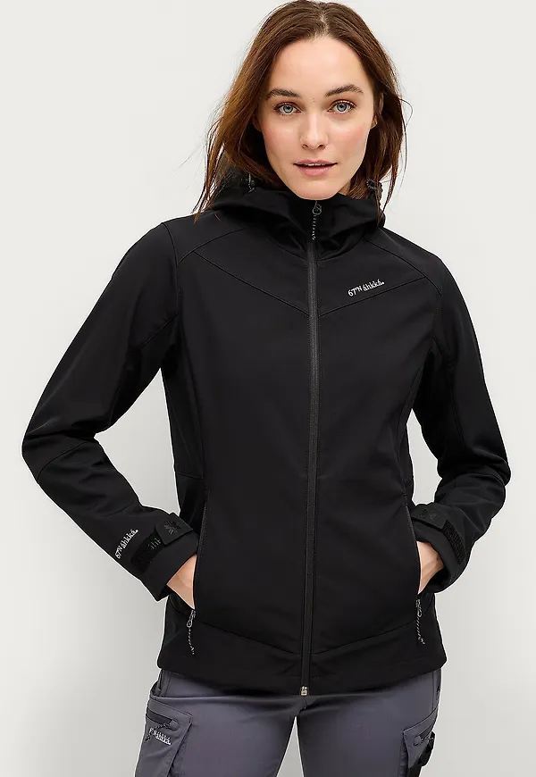 Áhkká - Jacka Softshell Jacket With Hood - Svart