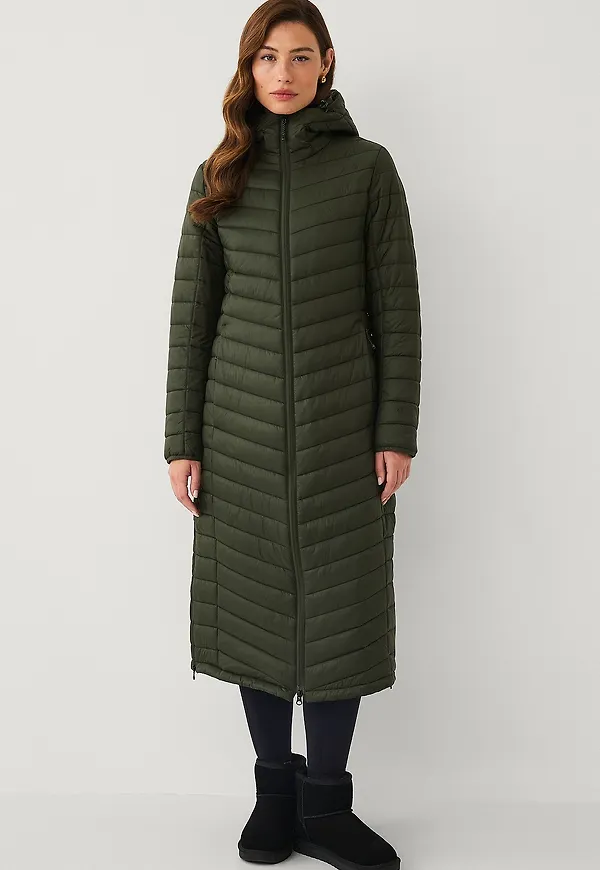 Áhkká - Parkas Long Quilted Parka Ltw - Grön