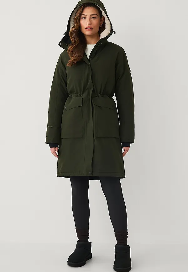 Áhkká - Parkas Perfect Parka Warm w Soft Fur - Grön