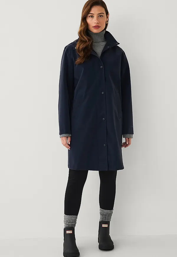 Áhkká - Regnjacka Rain Waist Stretch Parka - Blå