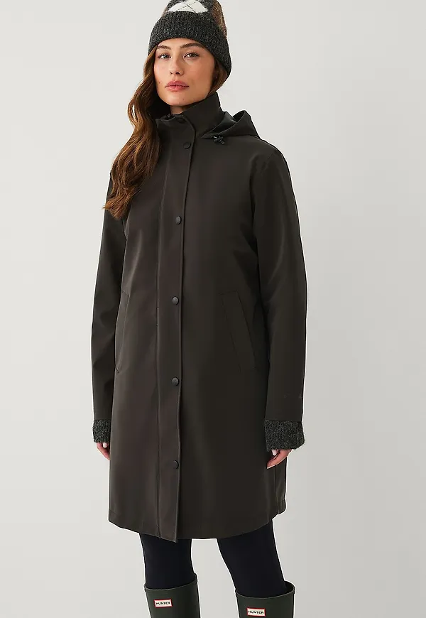 Áhkká - Regnjacka Rain Waist Stretch Parka - Brun