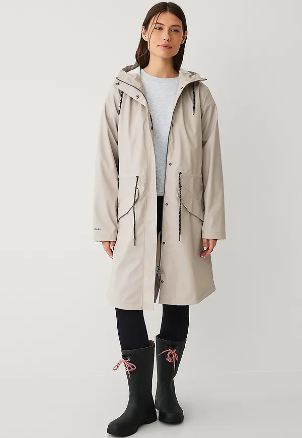Áhkká - Regnparkas Rain Waist Parka PU - Beige