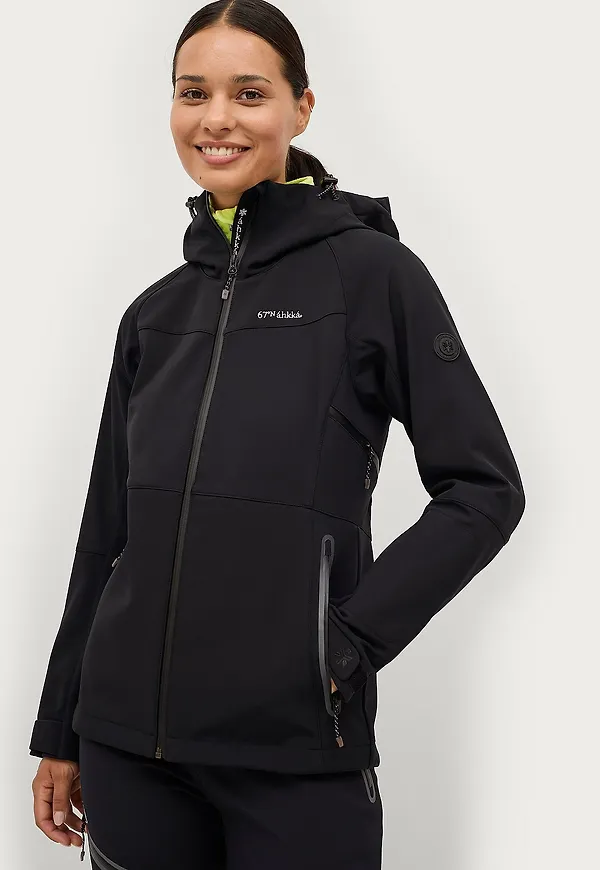 Áhkká - Skidjacka Softshell Ski Jacket - Svart