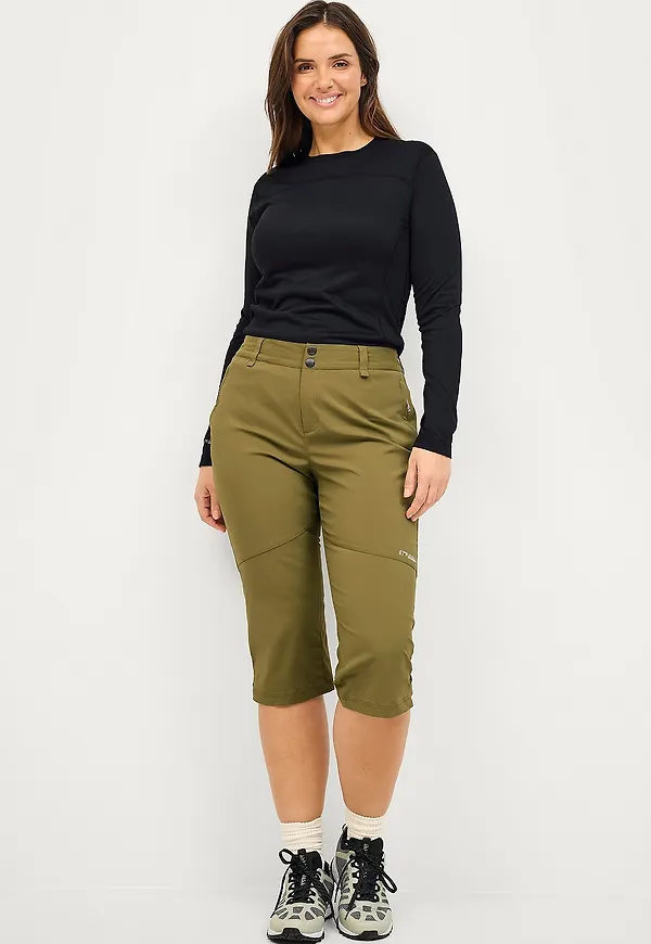 Áhkká - Trekkingbyxor Lightweight Trekking Capri - Grön