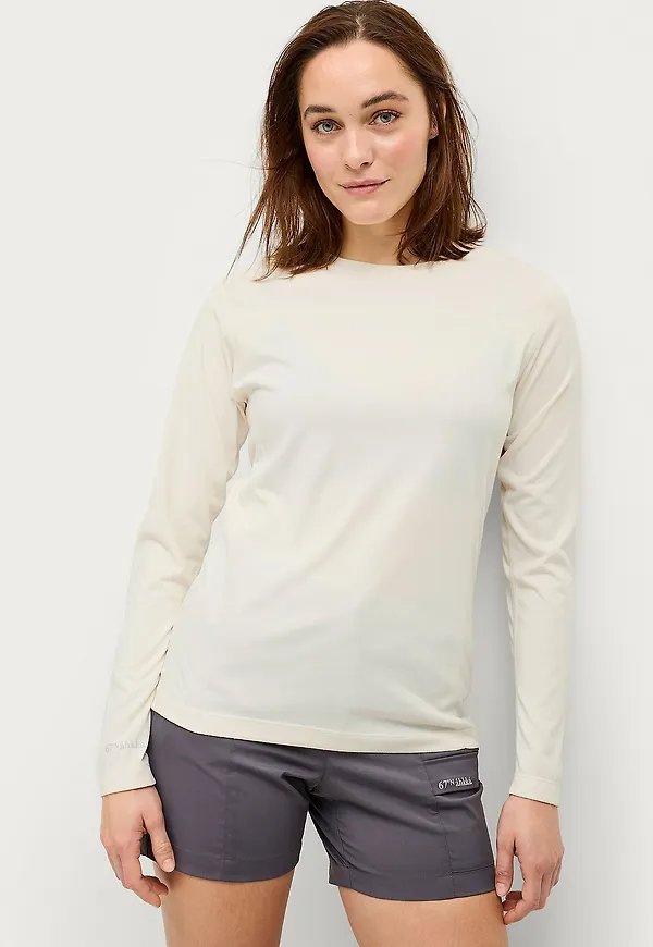 Áhkká - Trekkingtopp Trekking LS Tee - Natur