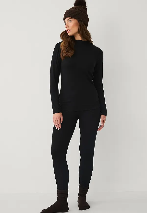Áhkká - Underställsbyxor Baselayer Pointelle Pant - Svart
