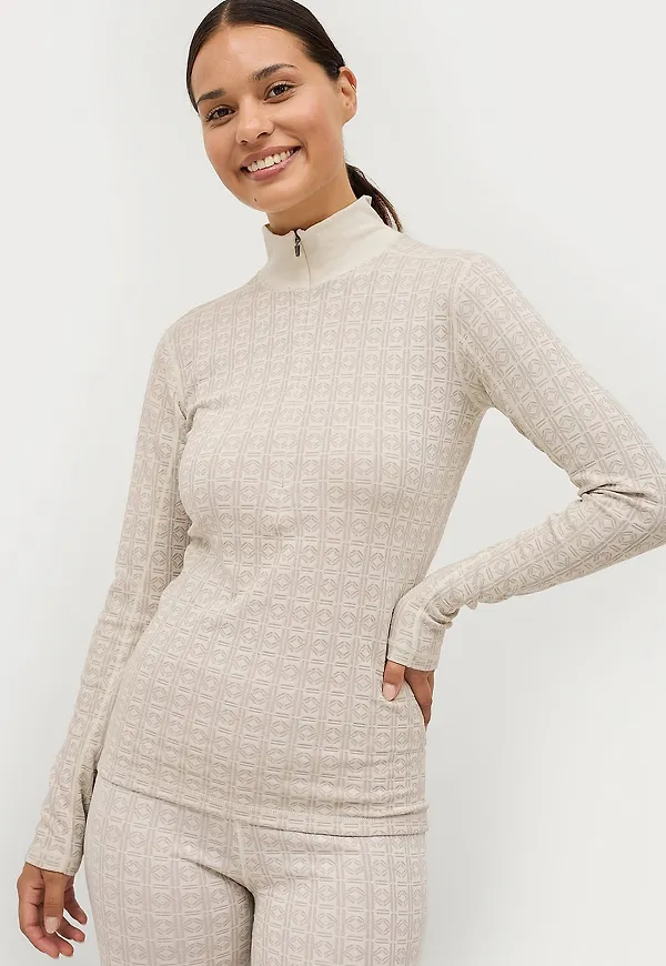 Áhkká - Underställströja Gold Underwear LS Tee - Natur