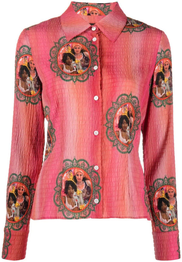 Ahluwalia Lily skjorta med grafiskt tryck - Rosa
