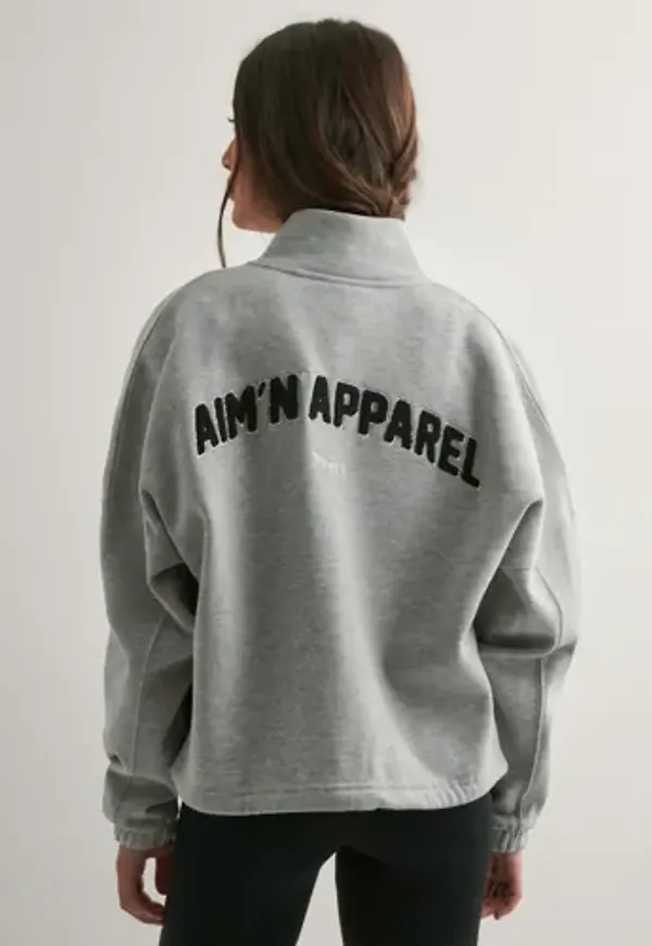 Aim'n - Grå - Campus Sweat Zip Jacket