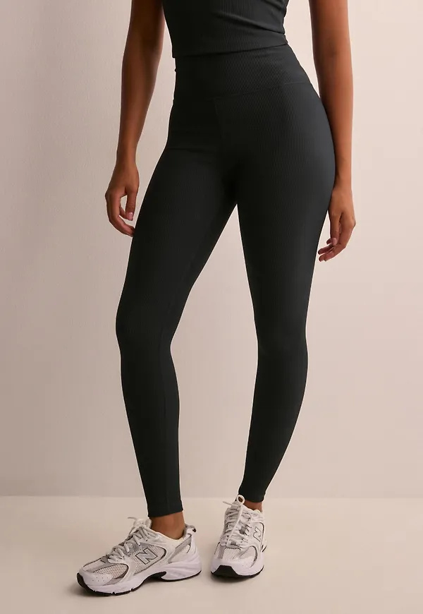 Aim'n - Svart - Ribbed Performance Tights