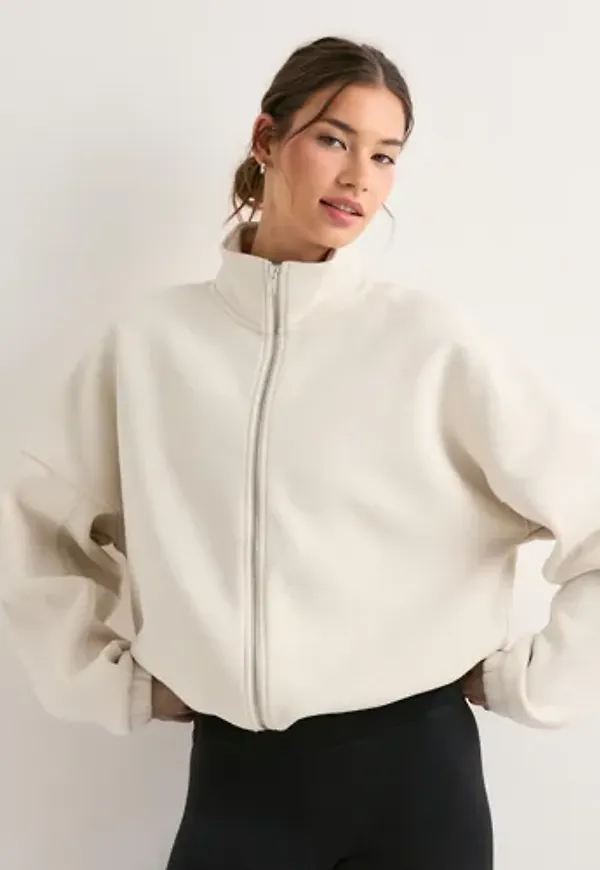 Aim'n - Beige - Campus Sweat Zip Jacket