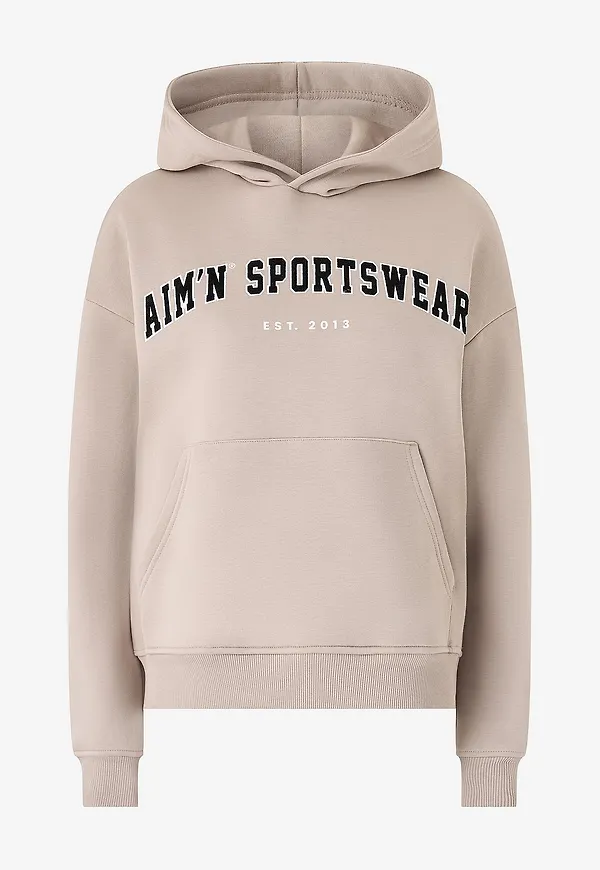 Aim'n - Huvtröja Varsity Sweat Hood - Brun