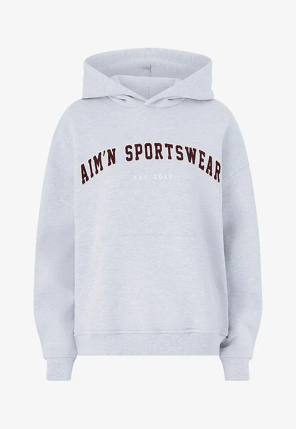 Aim'n - Huvtröja Varsity Sweat Hood - Grå