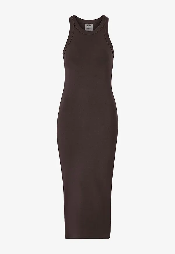Aim'n - Klänning Ease Ribbed Tank Dress - Brun