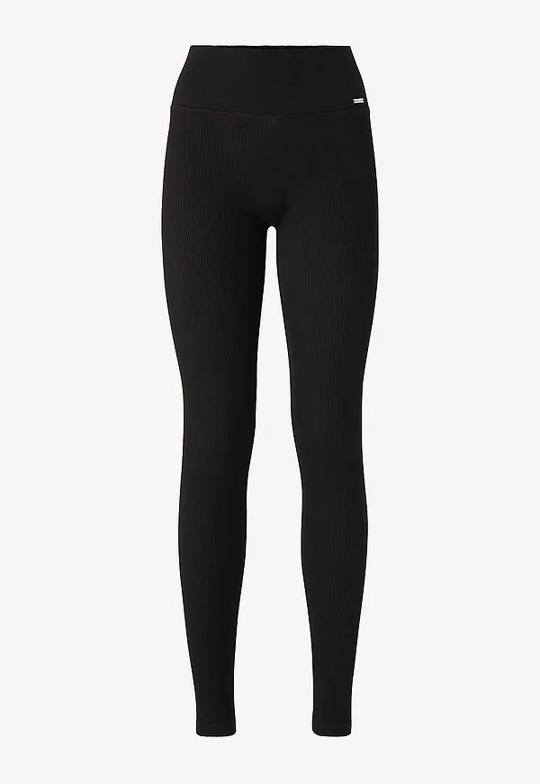 Aim'n - Leggings Ribbed Wool Leggings - Svart