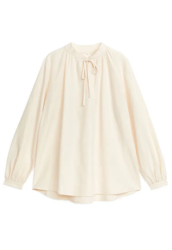 Airy Lyocell Blouse - Beige