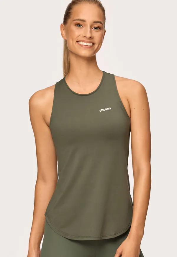 Airy Racerback Tank Thyme