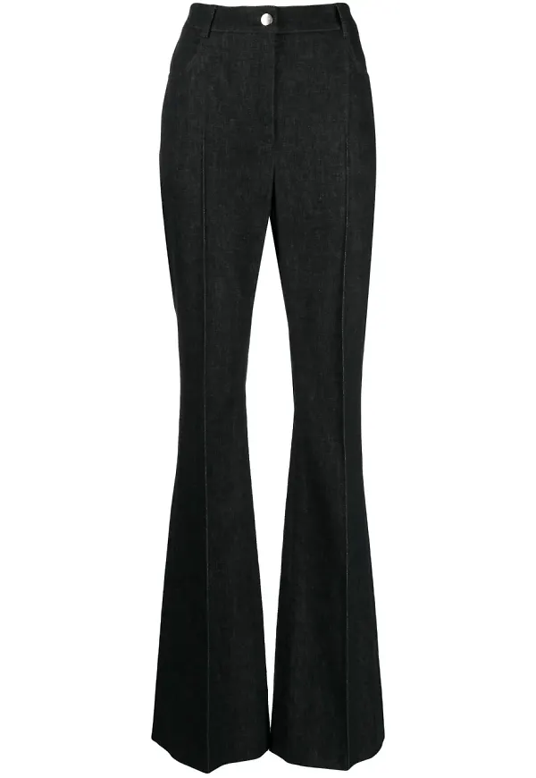 Akris flare-jeans med hög midja - Blå