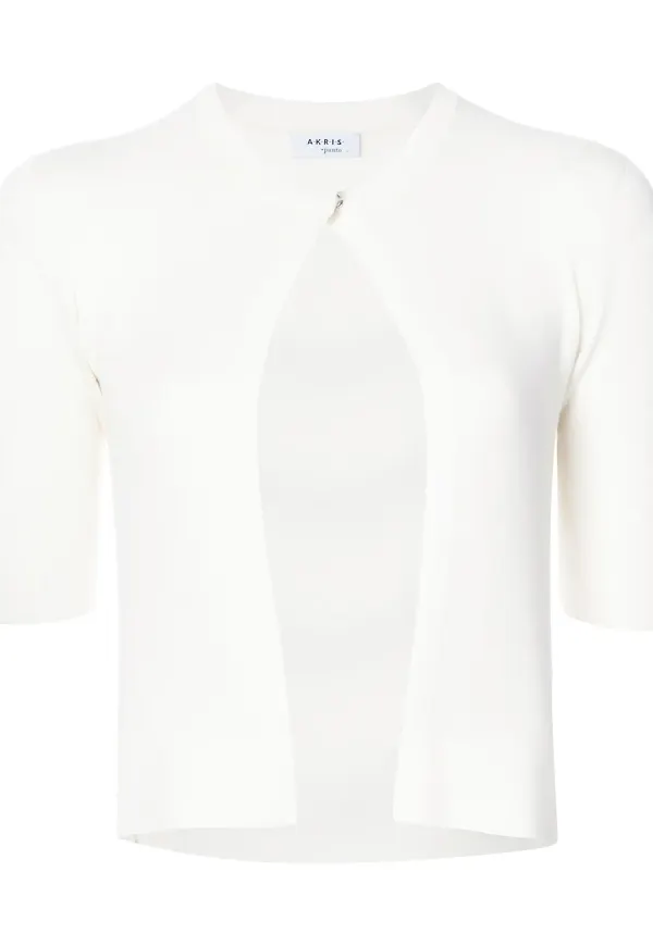 Akris Punto beskuren cardigan - Vit