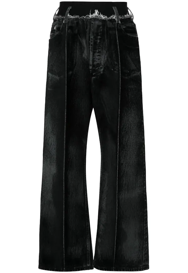 ALAINPAUL jeans med logotypband - Svart