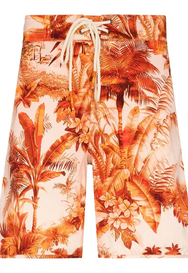 Alanui badbyxor med palmtryck - Orange