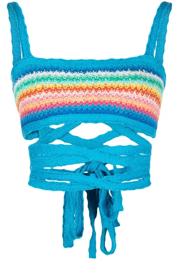 Alanui Over The Rainbow stickad BH - Blå
