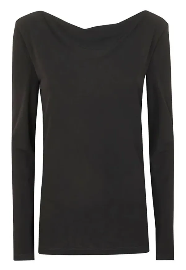 Alberta Ferretti långärmad t-shirt - Svart