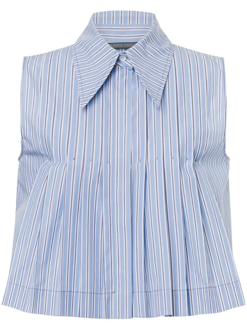 Alberta Ferretti randig croptop - Blå