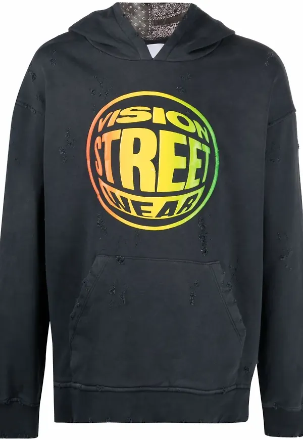 Alchemist hoodie med sliten effekt - Grå