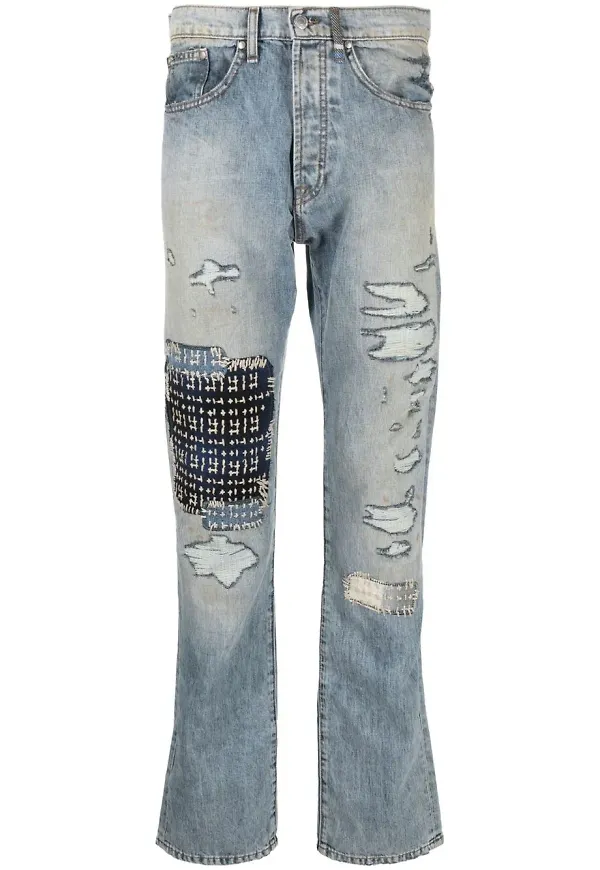Alchemist jeans med sliten effekt - Blå