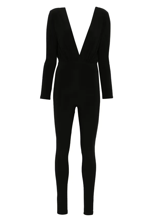 Alchemy x Lia Aram draperad jumpsuit - Svart