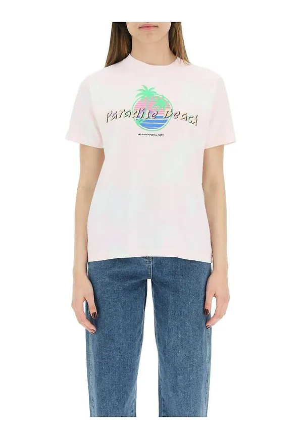 Alessandra Rich - T-shirts - Rosa - Dam - Storlek: L,M
