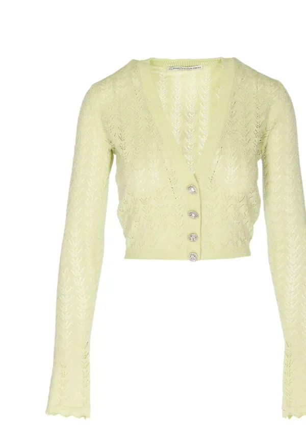 Alessandra Rich Cardigans Grön, Dam