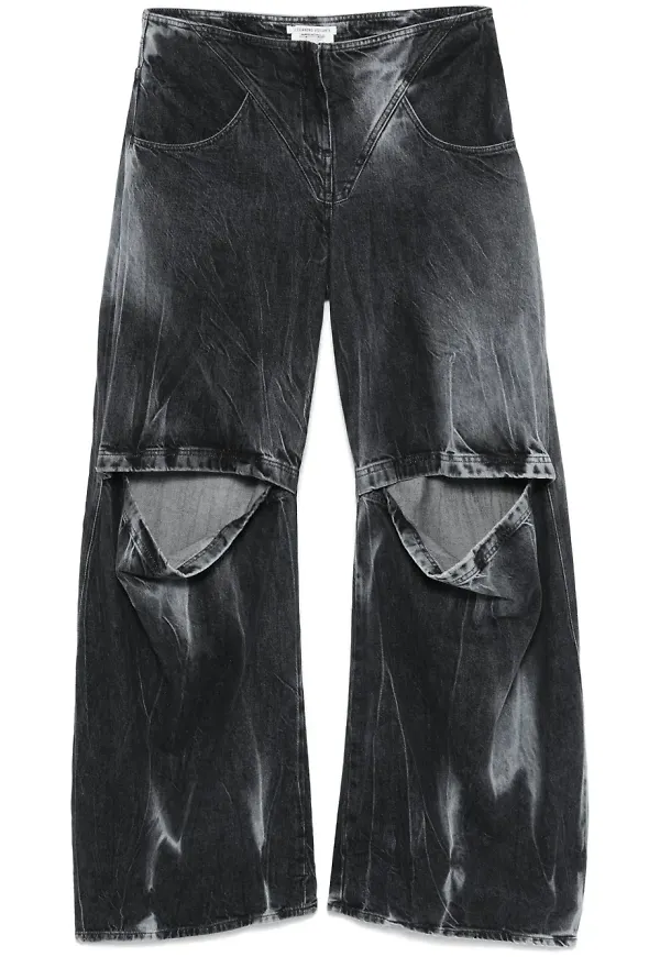ALESSANDRO VIGILANTE jeans med utskuren detalj - Blå