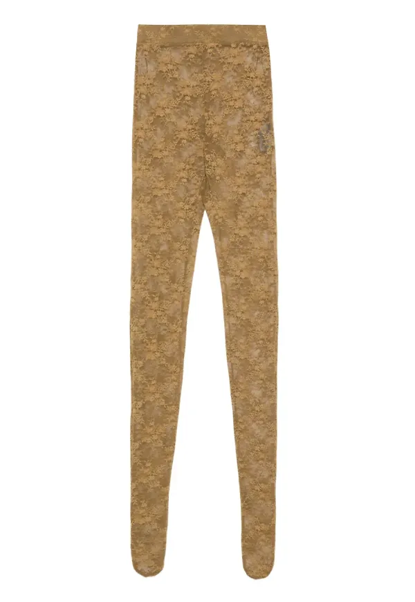 Alex Perry blommiga leggings med spets - Grön