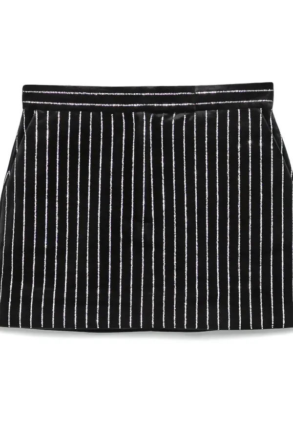 Alex Perry minikjol med strass - Svart