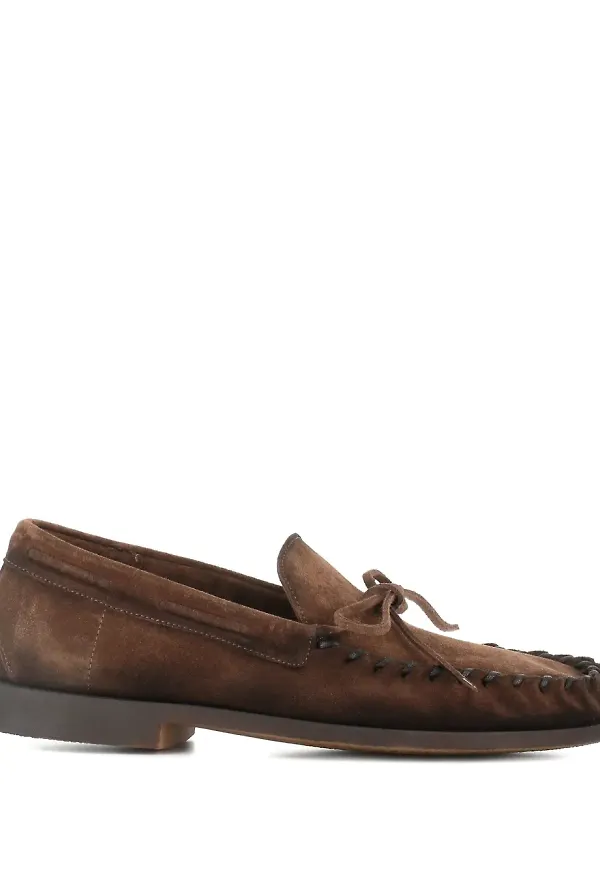 Alexander Hotto mockasinloafers i mocka - Brun