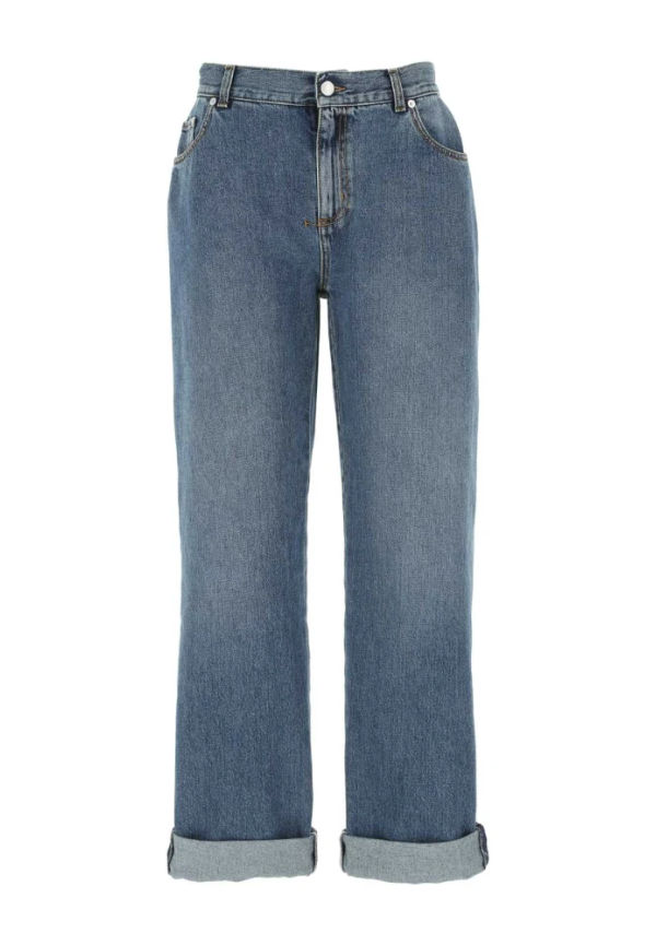 Alexander McQueen - Boyfriend Jeans - Blå - Dam - Storlek: W25