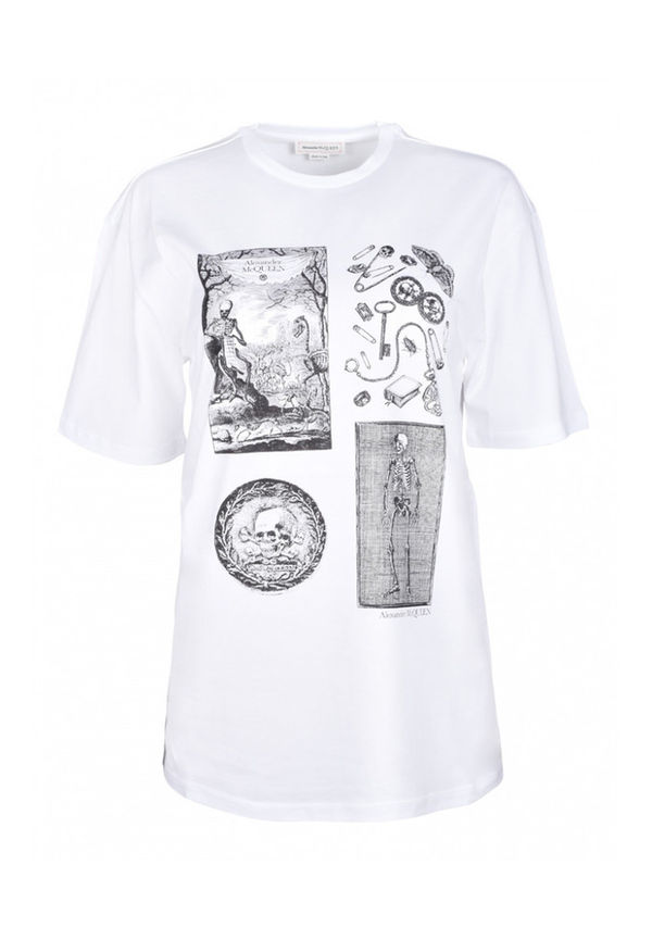 Alexander McQueen - T-shirts - Vit - Dam - Storlek: 3XS