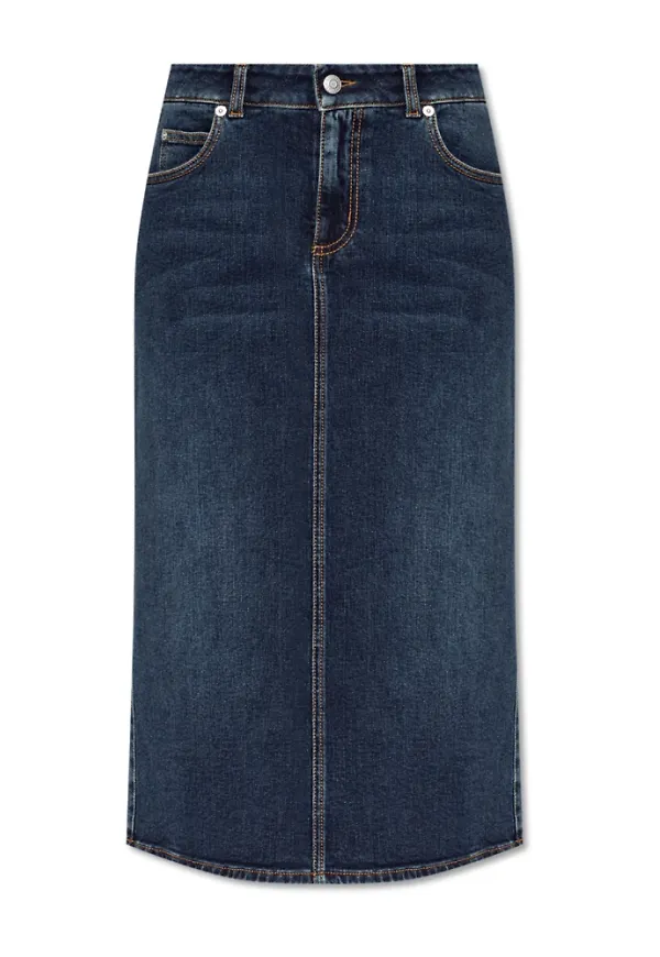 Alexander McQueen, Kjol, Dam, S, Denim, Denimkjol