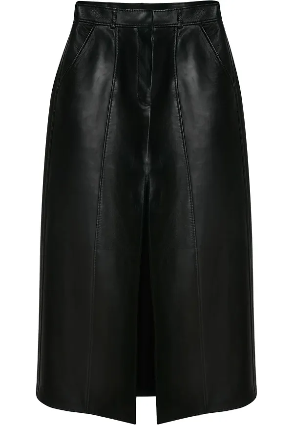 Alexander McQueen A-linjekjol i midimodell - Svart