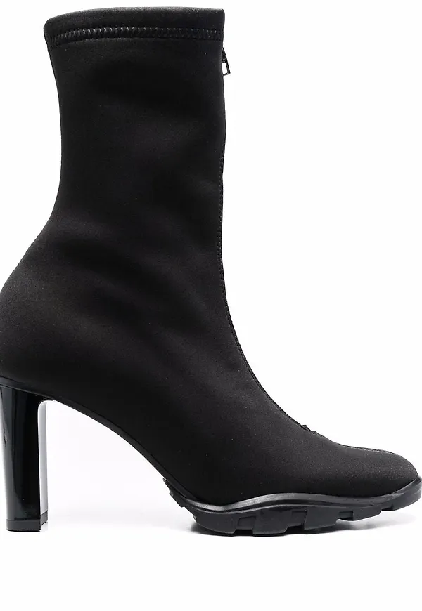 Alexander McQueen ankelboots med dragkedja - Svart