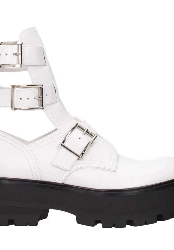 Alexander McQueen Ankelstövlar Vit, Dam